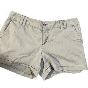 LOFT Tan Bermuda Shorts Classic Cotton Blend